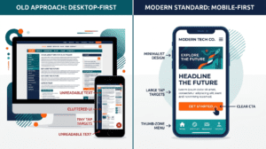 Old vs Modern UI design