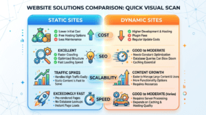 A simple infographic style graphic summarizing the comparison table