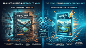 File transformation to WebP format
