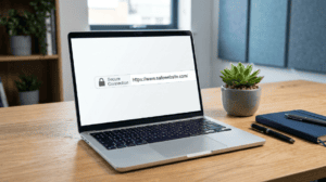 Laptop screen secure connection