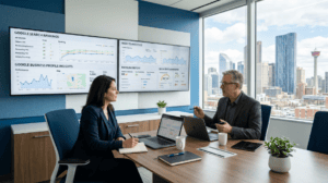 business owner meeting with an experienced SEO